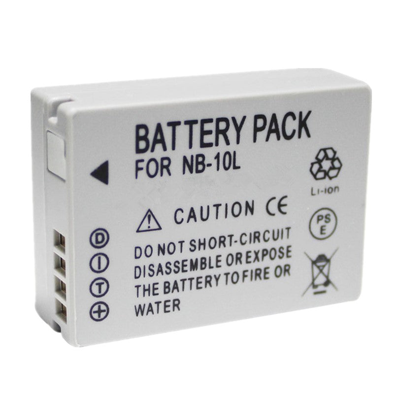 Replacement NB-10L NB-10LM Battery for Canon Camera PowerShot G1 G15 G16 G1x SX40 HS SX50 HS