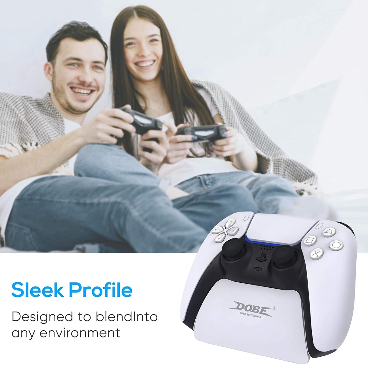 Display Stand Mount Holder Bracket with Type-C Charging Cable for Sony Playstation 5 PS5 DualSense Controller