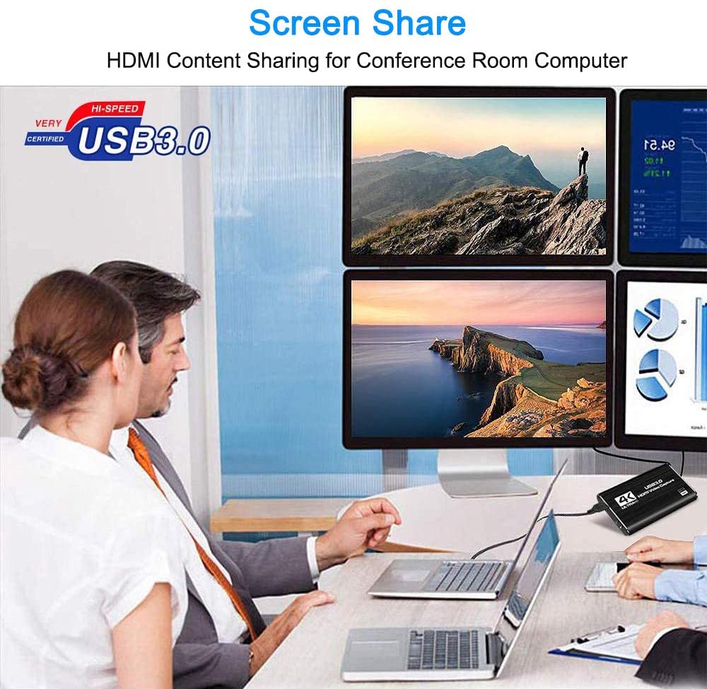 USB 3.0 to HDMI Video Capture Card 4K 1080P 60fps Game Video Record Live Streaming Converter Recorder