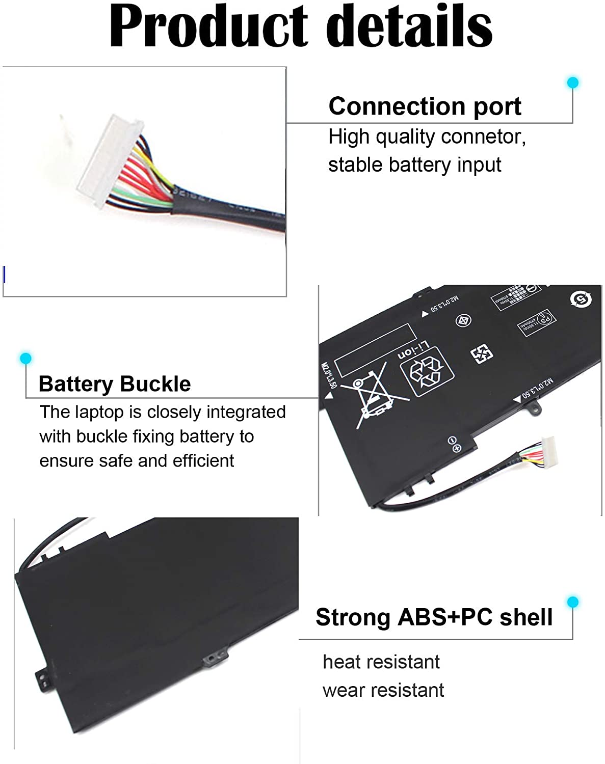 Replacement Battery for HP KB06XL Spectre X360 15 BL012DX 15-bl000na 15-BL002XX HSTNN-DB7R 902499-855 TPN-Q179