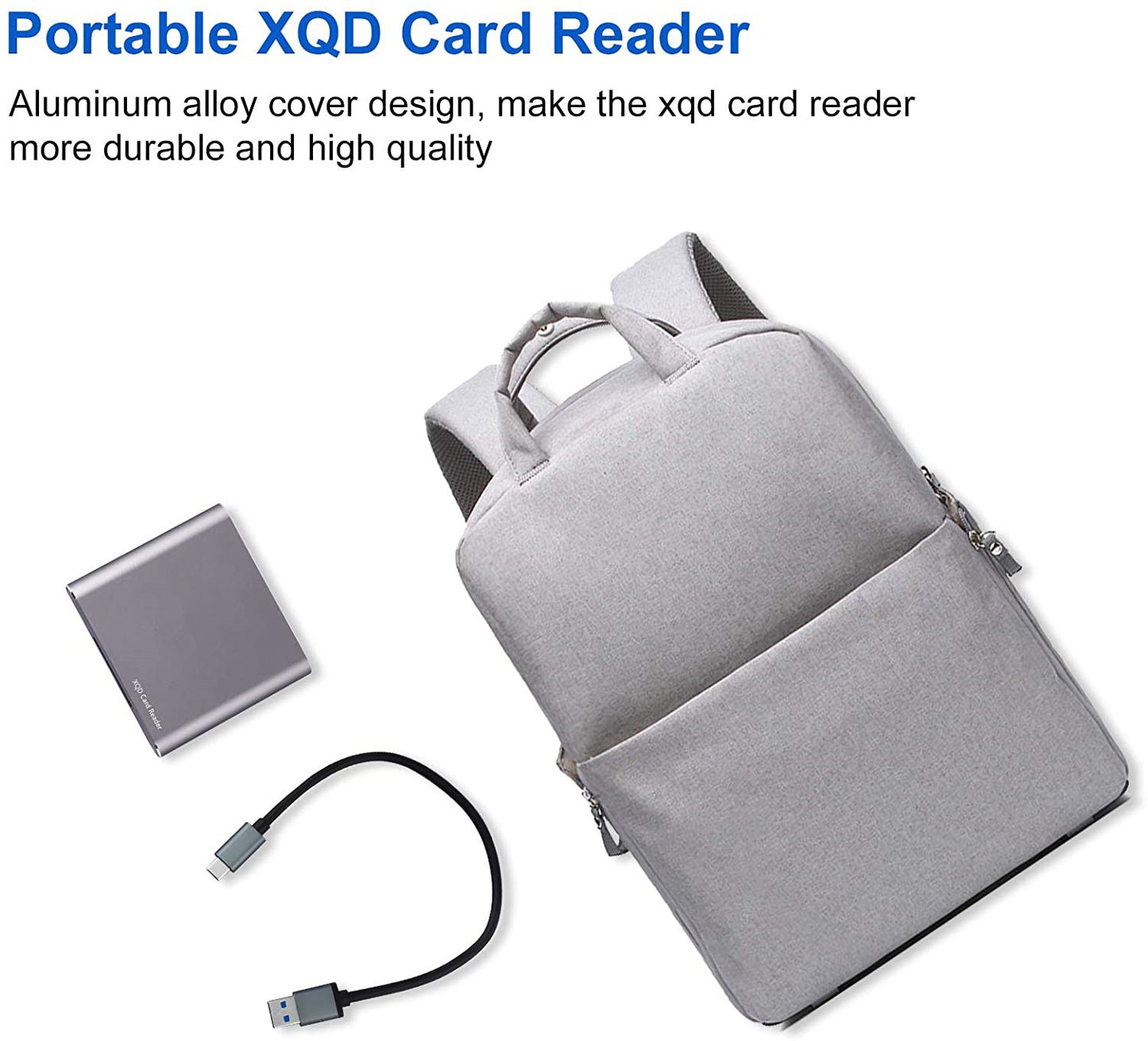 Elaso USB Type-C XQD Memory Card Reader Compatible with Sony G/M Series,Lexar 2933x 1400x USB Mark XQD Card for Windows/Mac OS