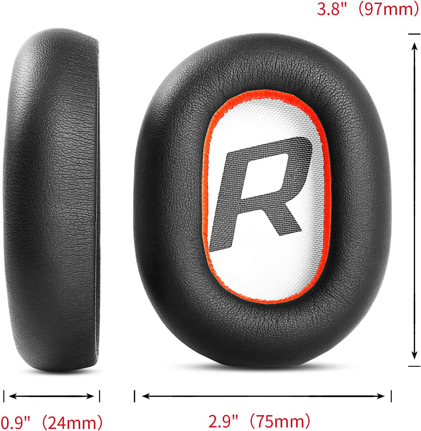 Black Replacement Ear Pads Cushions Memory Foam with Protein Leather for Plantronics Voyager 8200 UC/Backbeat Pro 2 Bluetooth Headphone