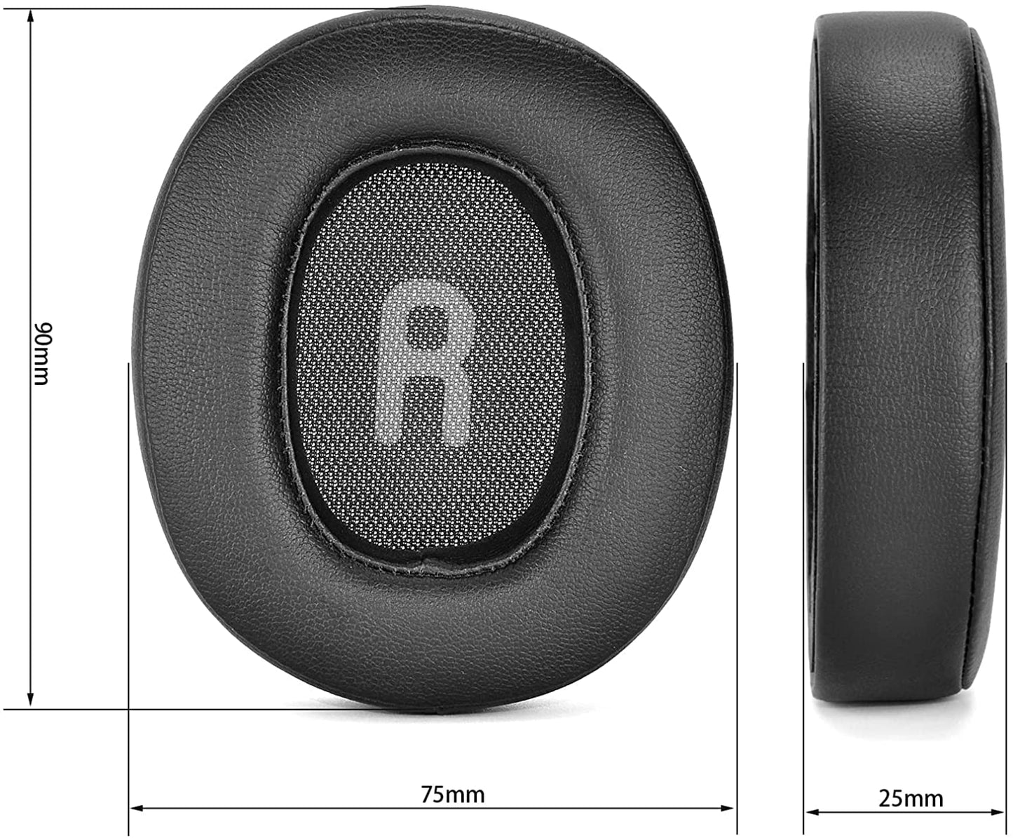 Black Replacement Cushion Ear Pads for JBL Live 650 660 650BTNC 660NC E65 E65BTNC Wireless Over-Ear Headphones