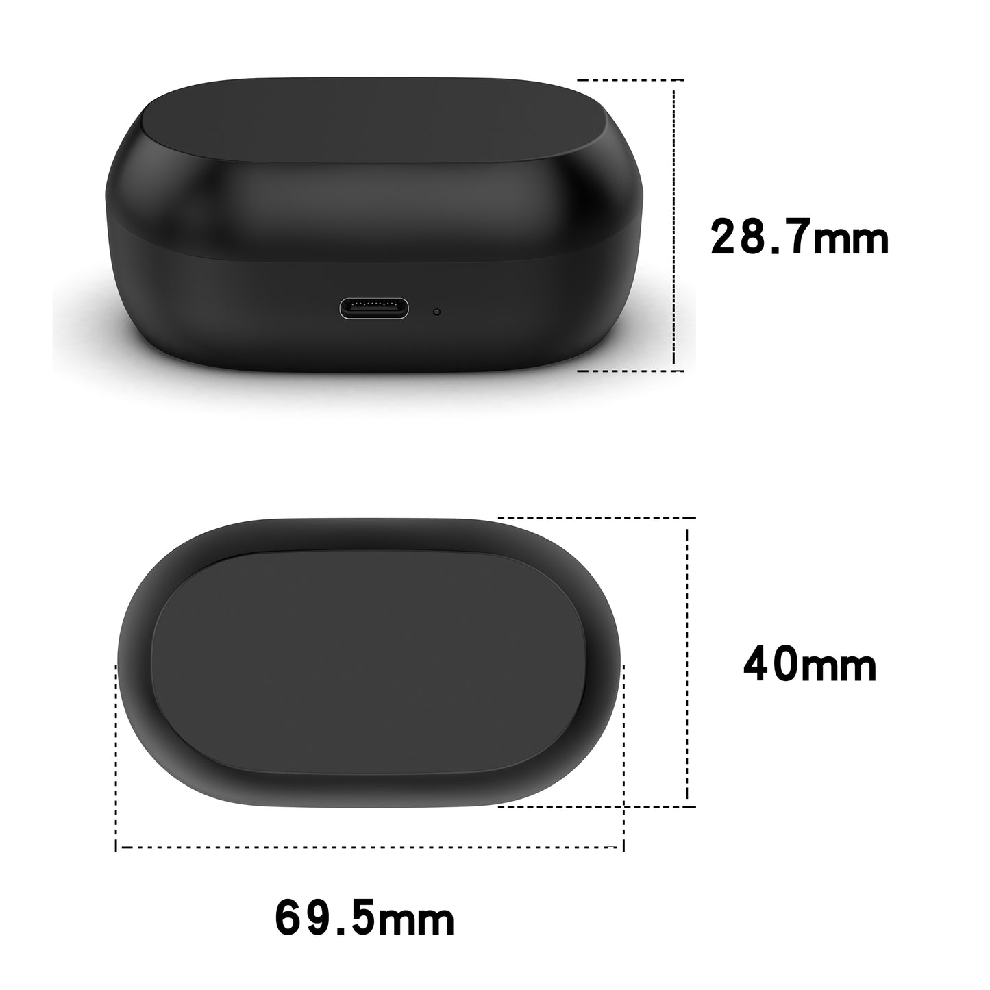 USB Charging Case Earbuds Charger Box Black for Jabra Elite 7 Pro True Wireless Earbuds Headphones