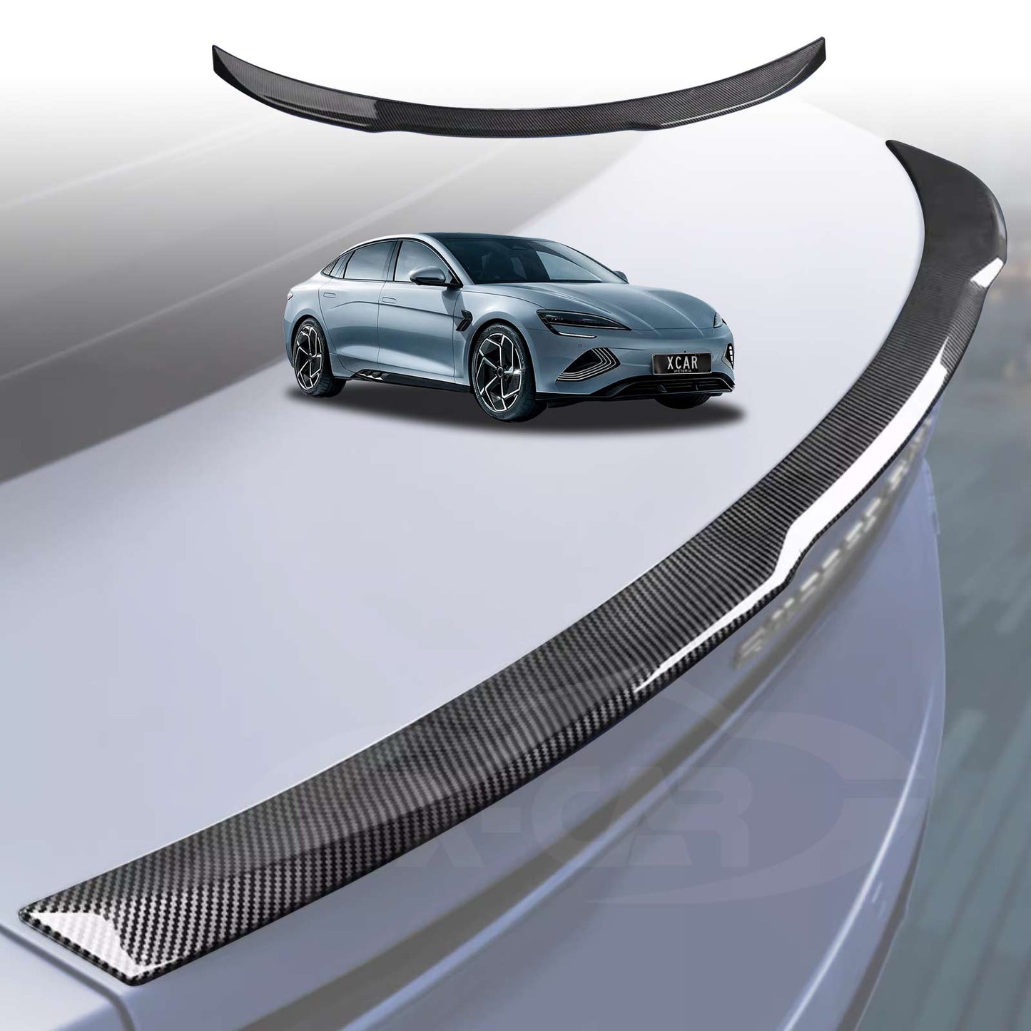 Sporty Carbon Fiber Style Spoiler for BYD Seal 2023-2025 Rear Trunk Wing Lip Tail Performance Upgrade