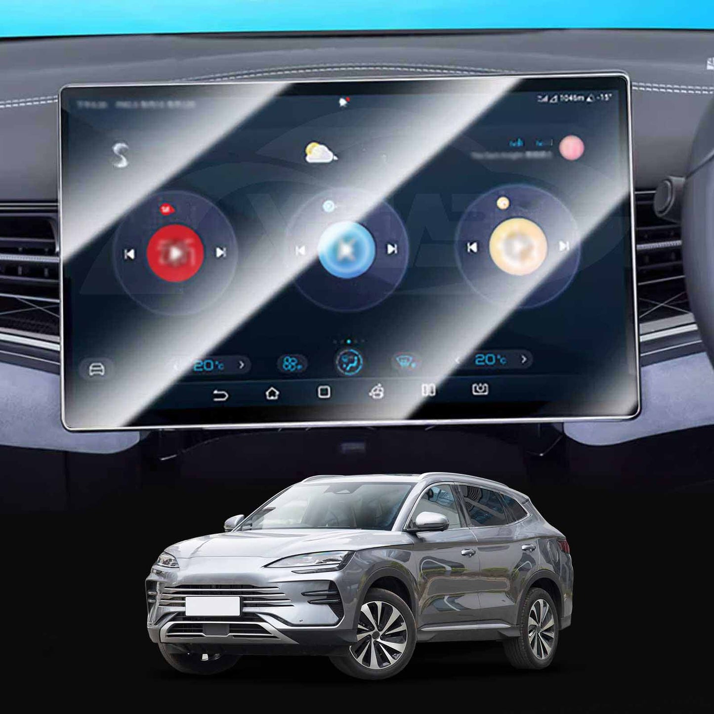 15.6-inch Tempered Glass Screen Protector for BYD SEALION 6 SEALION6 2024-2025 Touchscreen Anti-Scratch Cover Accessories