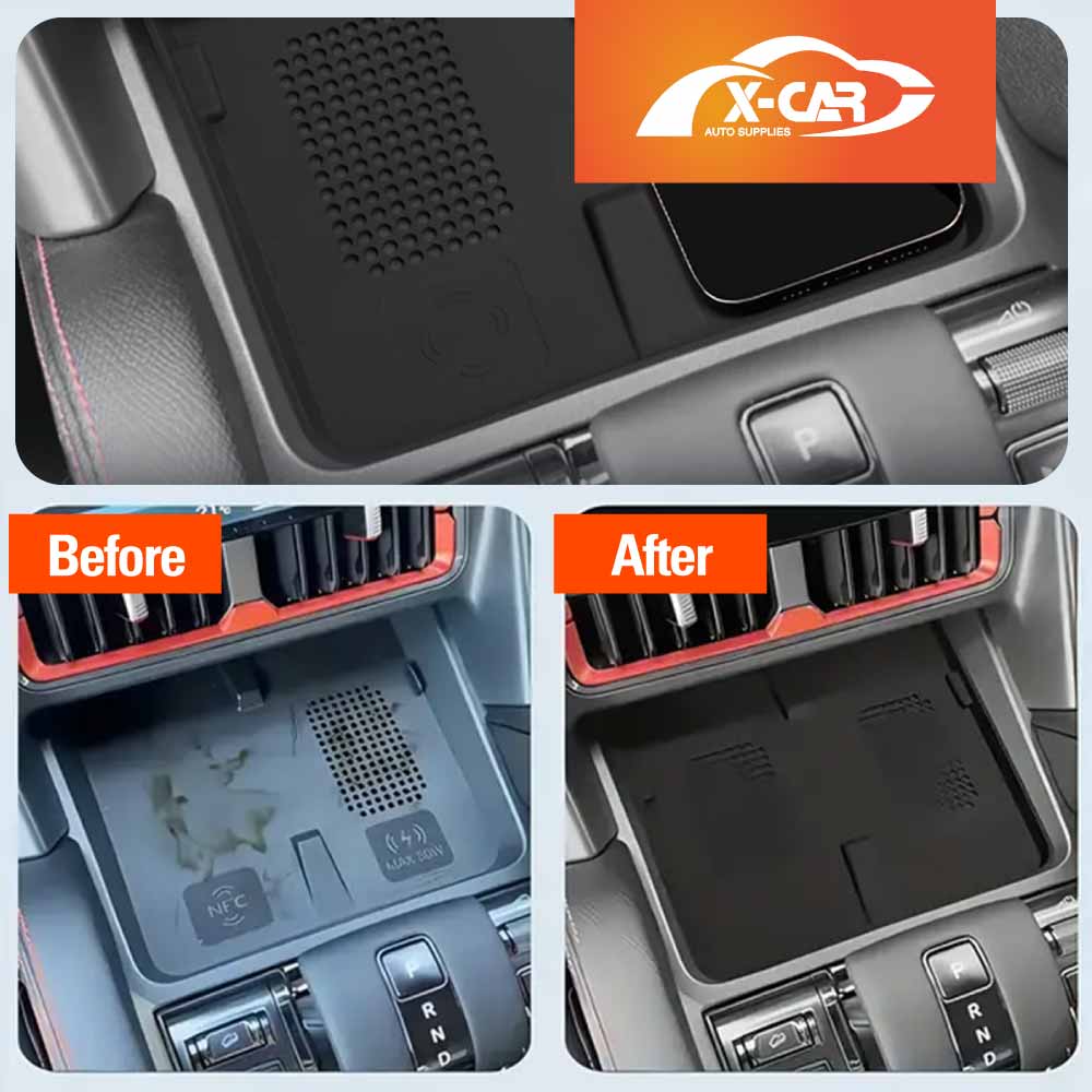 Wireless Charging Mat for BYD Shark 6 2024-Onwards Center Console Non-Slip Silicone Protective Pad Interior Accessories