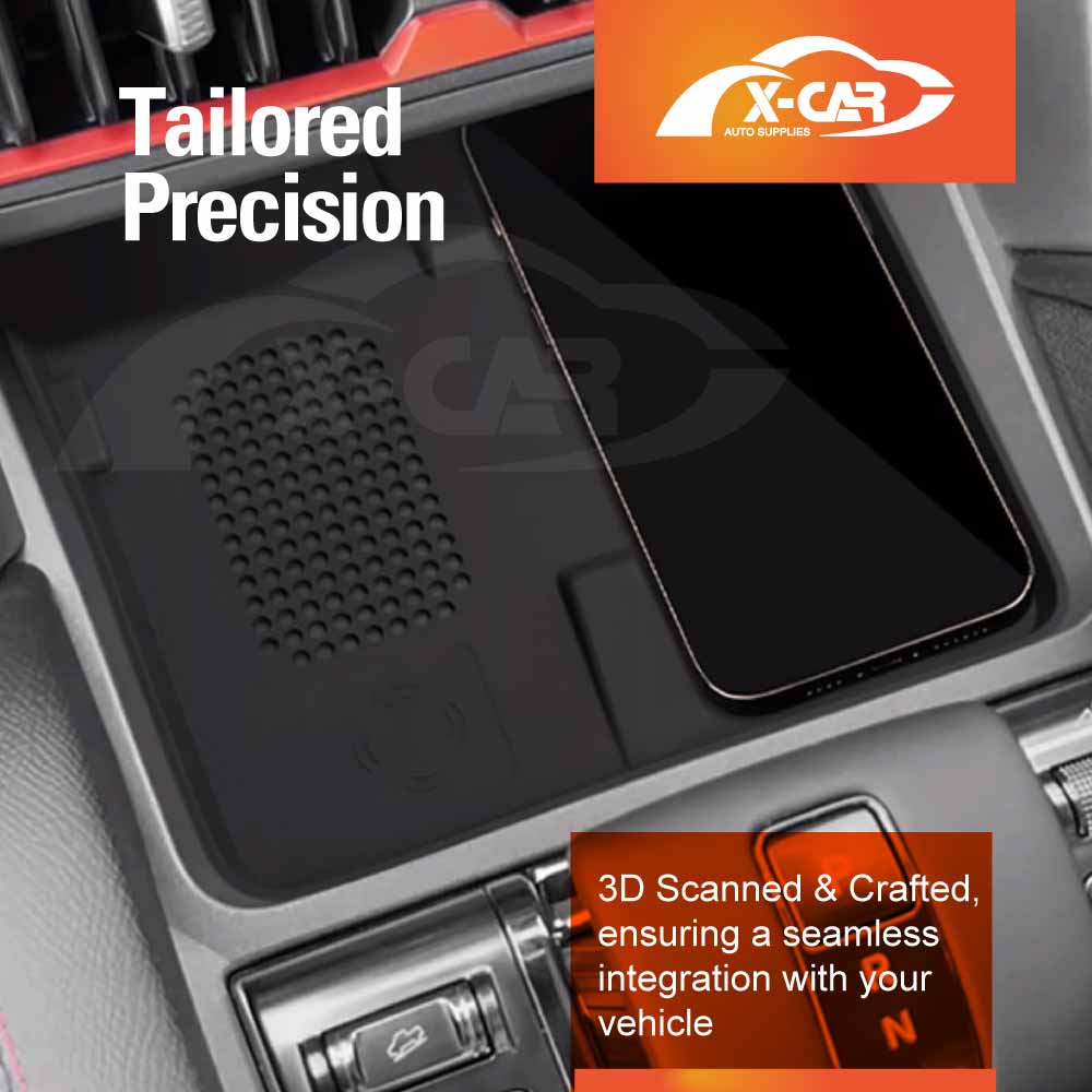 Wireless Charging Mat for BYD Shark 6 2024-Onwards Center Console Non-Slip Silicone Protective Pad Interior Accessories