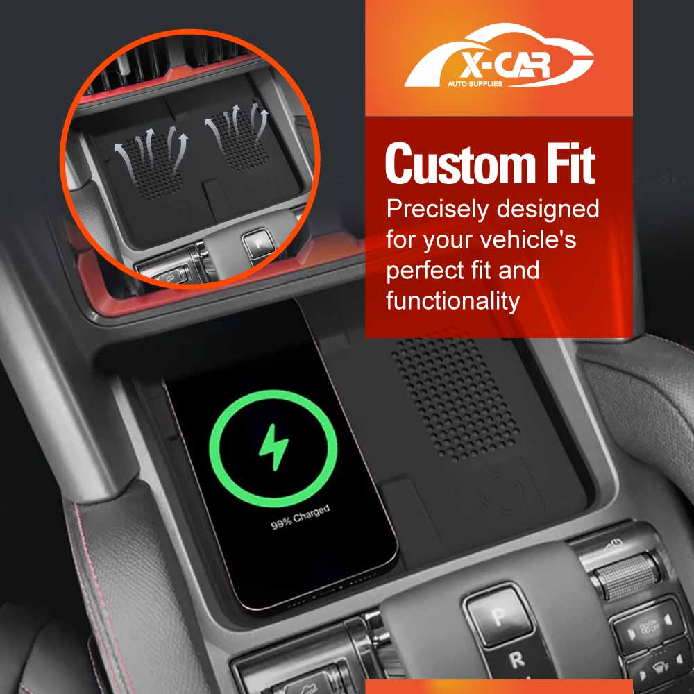 Wireless Charging Mat for BYD Shark 6 2024-Onwards Center Console Non-Slip Silicone Protective Pad Interior Accessories