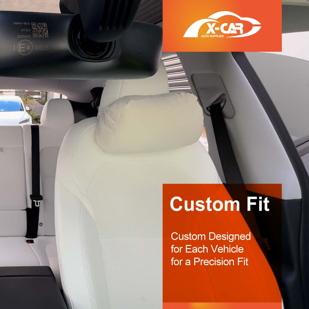 White Headrest Pillow for Tesla Model Y Juniper 2025-Onwards Car Seat Neck Support Cushion Accessories