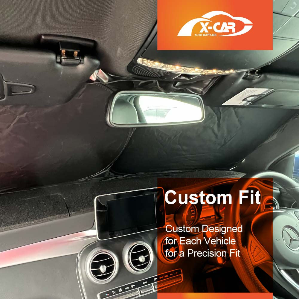 WindScreen Sun Shade for Mercedes-Benz GLC 2015-2022 Blocks UV Rays Sun Visor Protector Foldable Sunshade