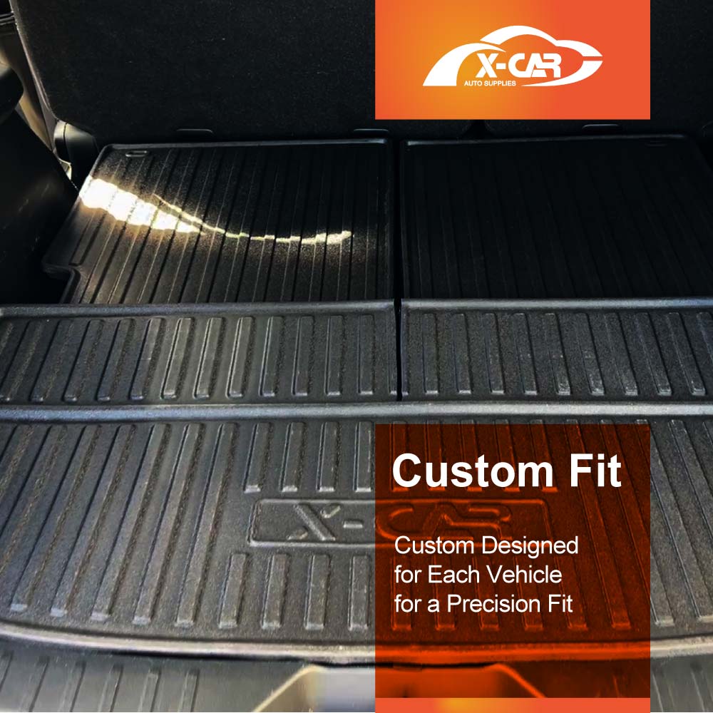 3D Floor Mats Boot Liner Set for Isuzu MU-X MUX 2022-Onwards All Weather Heavy Duty Cargo Kick Mats Back Seat Protector Cover