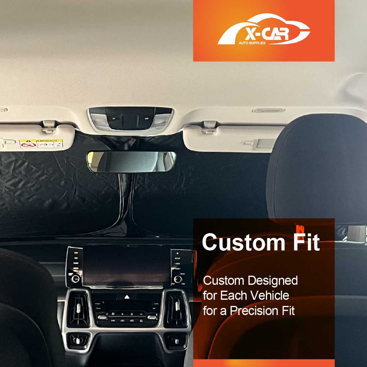 WindScreen Sun Shade for Kia Sorento 2020-2025 Blocks UV Rays Foldable Custom Wind Screen Sun Visor Protector