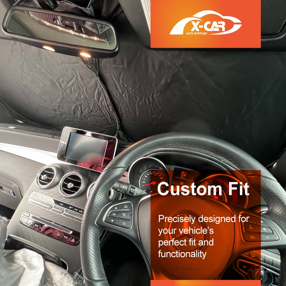 WindScreen Sun Shade for Mercedes-Benz GLC 2015-2022 Blocks UV Rays Sun Visor Protector Foldable Sunshade