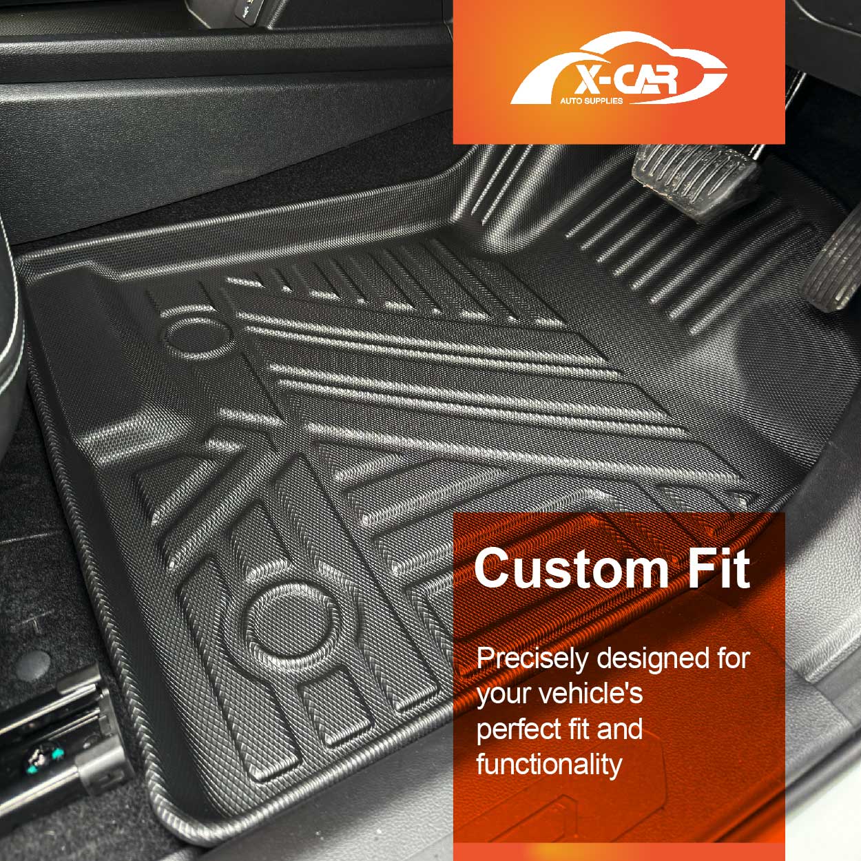 3D All-Weather Floor Mat Boot Liner Carpet for GWM Haval Jolion 2021-2025 Heavy Duty Cargo Trunk Mat Luggage Tray