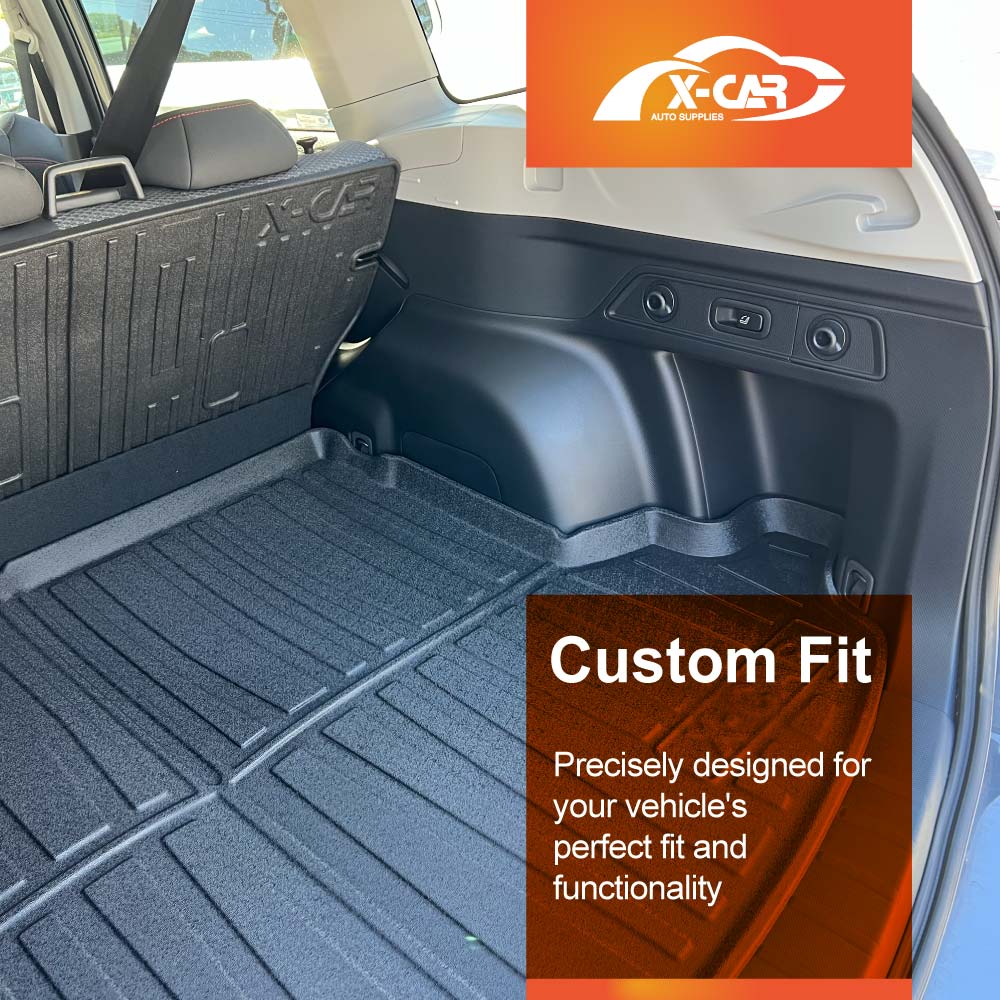 3D Floor Mats Boot Liner for Subaru Forester 5th Gen 2018-2025 Without Subwoofer All Weather Heavy Duty Cargo Car Trunk Luggage Tray