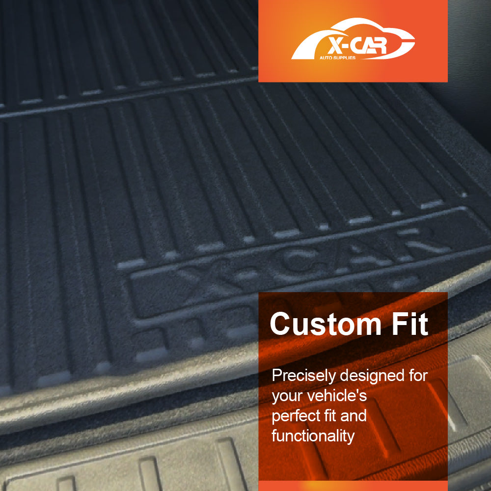 3D Floor Mats Boot Liner for Mitsubishi Outlander Petrol ZM 7 Seater 2021-2025 All Weather Heavy Duty TPE Cargo Car Trunk Luggage Tray