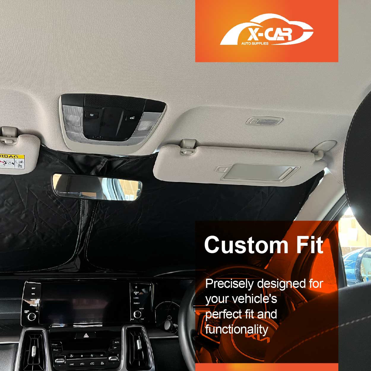 WindScreen Sun Shade for Kia Sorento 2020-2025 Blocks UV Rays Foldable Custom Wind Screen Sun Visor Protector