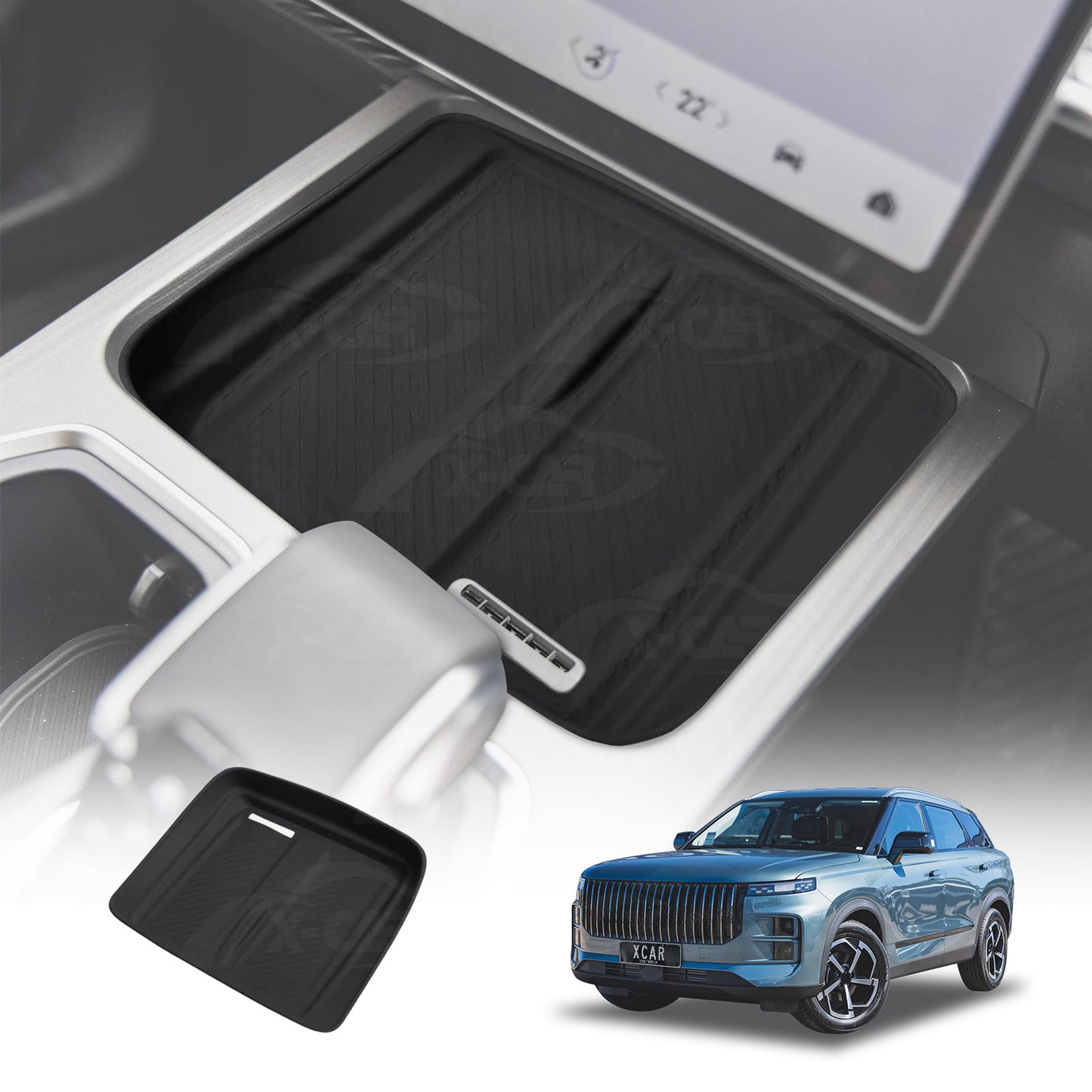 Wireless Charging Mat for Jaecoo J7 Series 2024-Onwards Center Console Non-Slip Silicone Protective Pad Interior Accessories