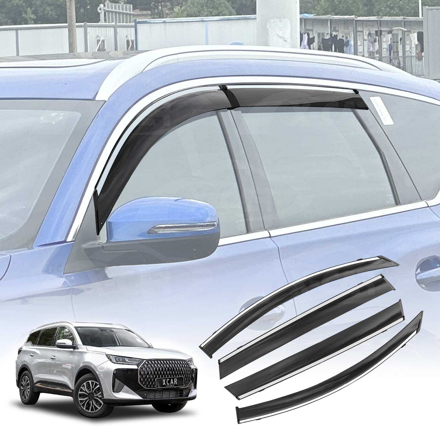 Weathershields for Chery Tiggo 7 2025-Onwards Car Weather Shields Wind Deflectors Window Sun Visor 4 Pcs