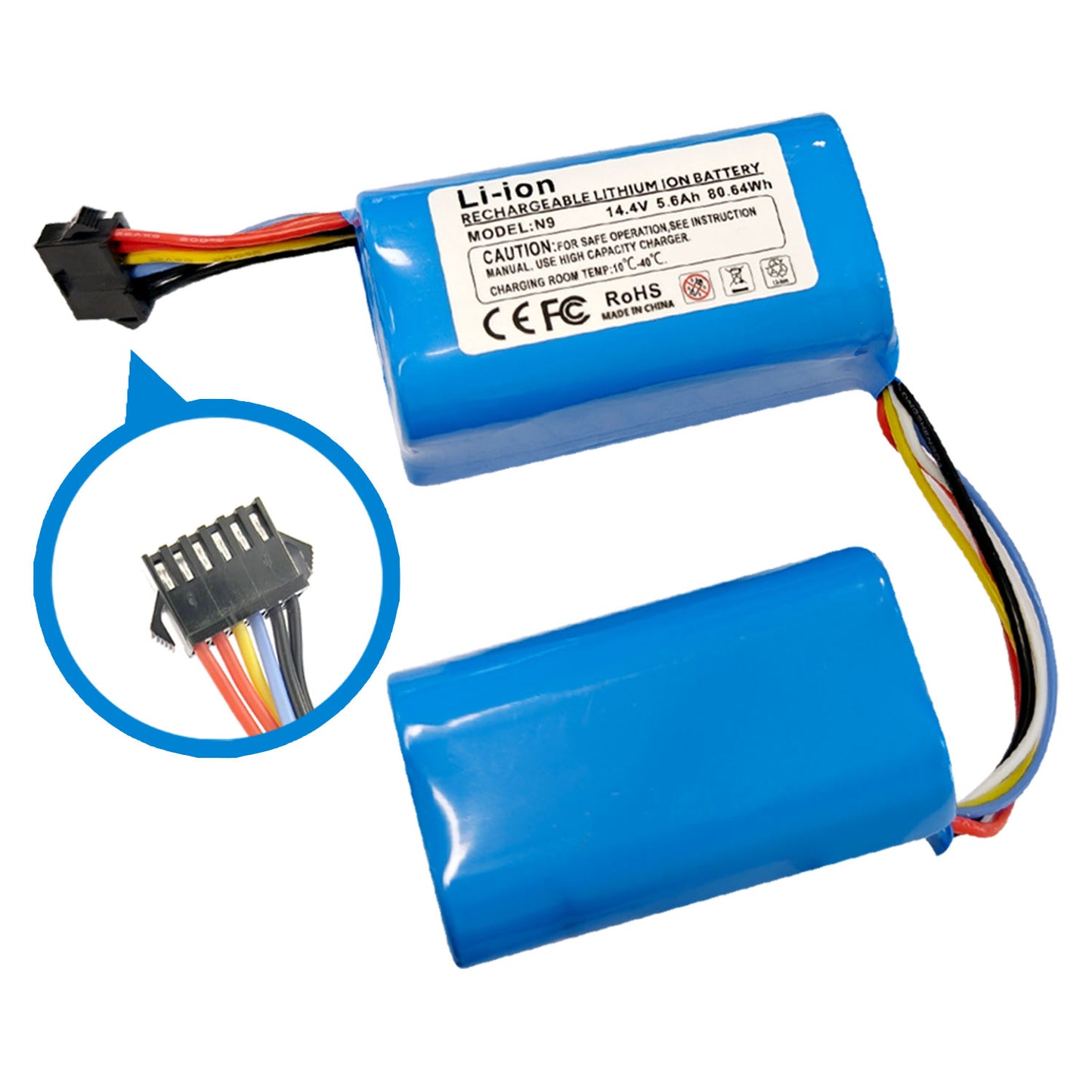 Replacement Battery for Ecovacs Robot Vacuum Cleaner Deebot DVX45 N9 N9+ RC01-LI-1440-5200