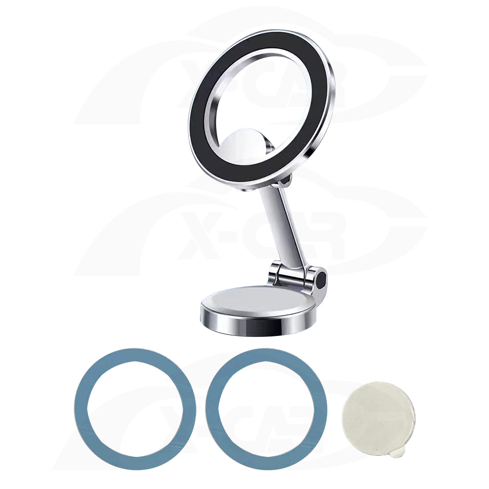 Foldable Magnetic Phone Holder for iPhone and Android for MagSafe Adjustable Dashboard Mount with Alloy Construction