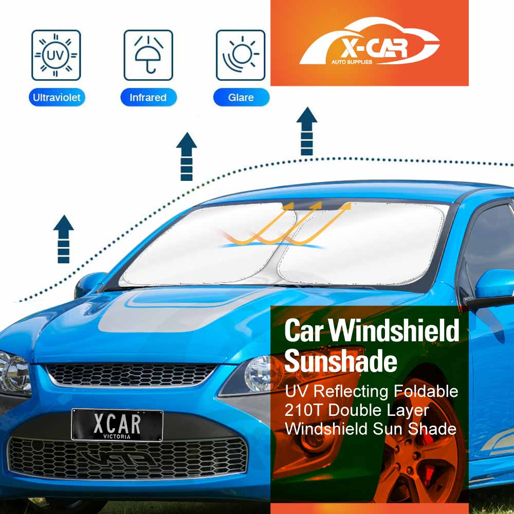 WindScreen Sun Shade for Ford Performance Vehicle FPV F6 GS GT 2008-2014 Blocks UV Rays Foldable Custom Wind Screen Sun Visor Protector