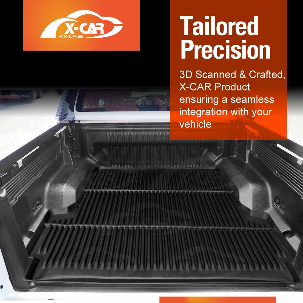 3D Floor Mats Tub Liner for Ford Ranger PX PX2 PX3 2011-2022 Dual Cab All Weather Heavy Duty Cargo Car Trunk Luggage Tray
