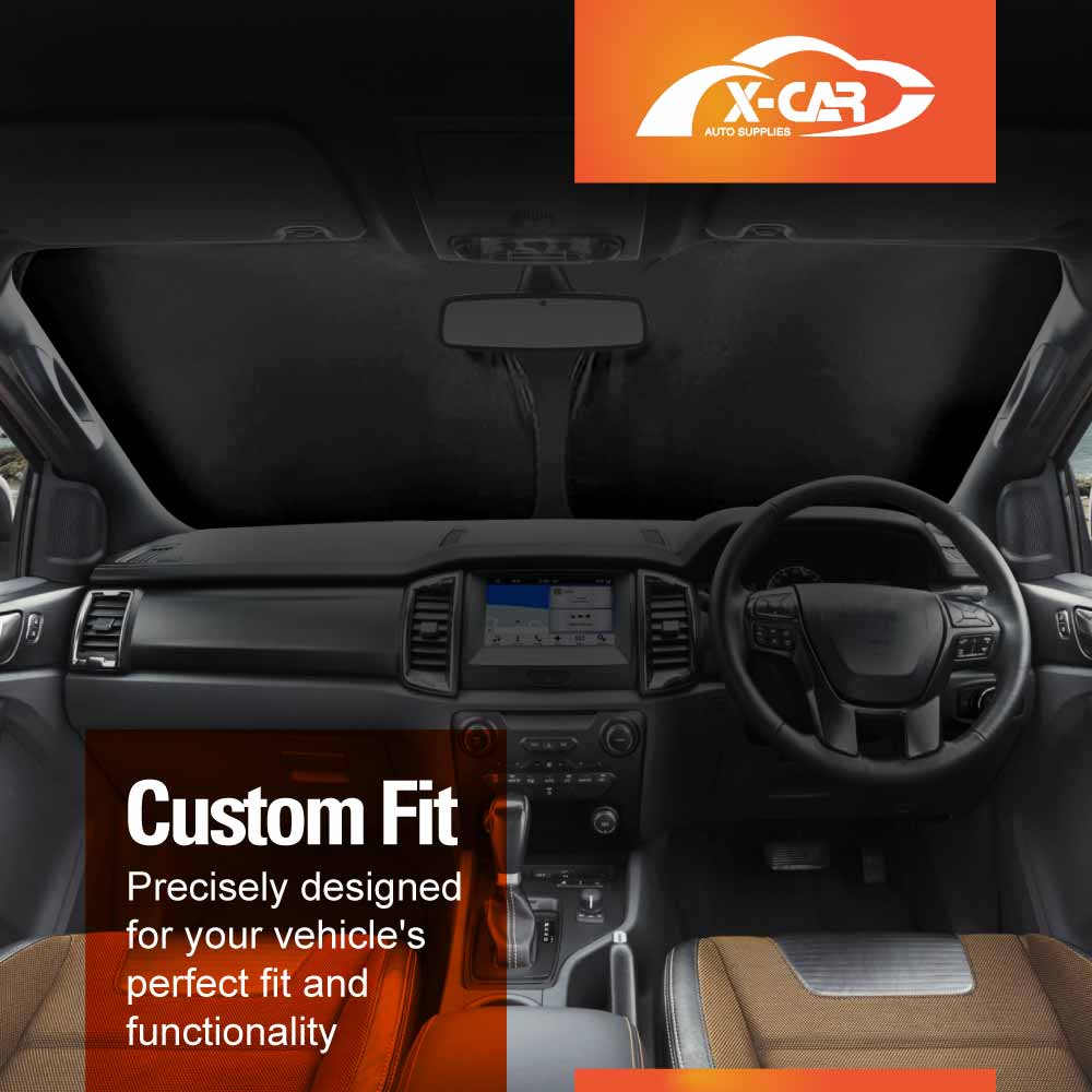 WindScreen Sun Shade for Ford Ranger 2011-2022 Blocks UV Rays Sun Visor Protector Foldable Sunshade