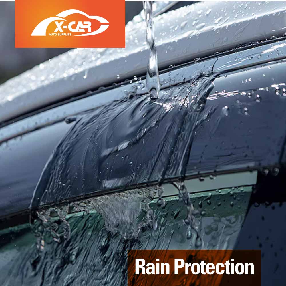Weathershields for GWM Cannon Alpha 2024-Onwards Car Weather Shields Wind Deflectors Window Sun Visor 4 Pcs Silver Edged Style
