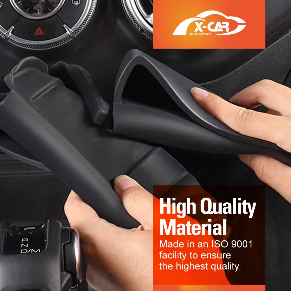 Black Silicone Anti-Slip Mat with Side Storage For GWM Tank 300 Tank300 2023-2025 Center Console Wireless Charger Protective Pad