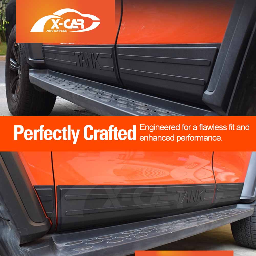 Side Door Body Skirt Cladding Trims for GWM Tank 300 Tank300 2023-Onwards ABS Moulding Protector Panel Exterior 4WD Accessories