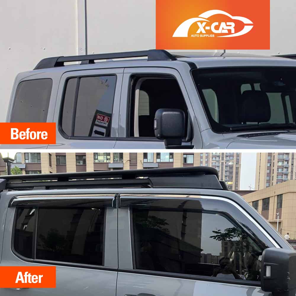 Weathershields for GWM Tank 300 Tank300 2023-Onwards Silver Edged Style Weather Shields Wind Deflectors Window Car Sun Visor