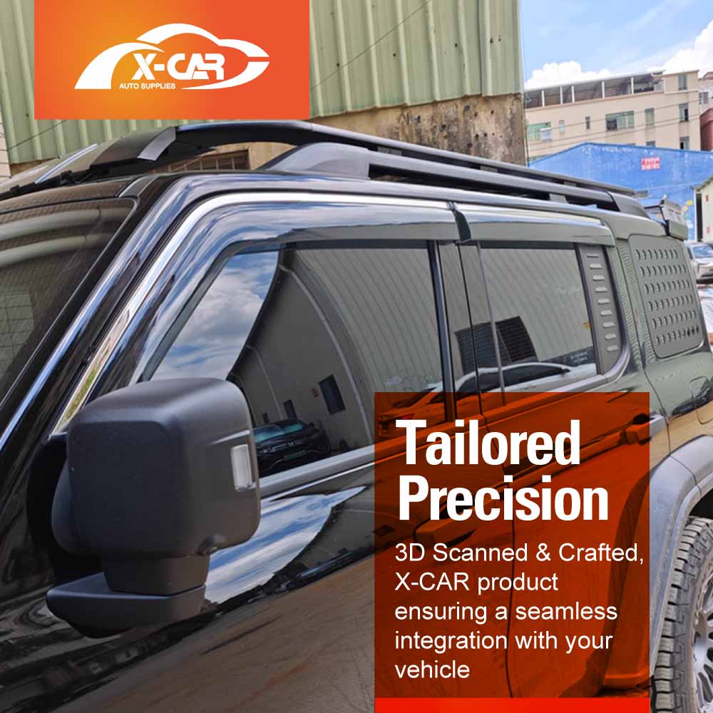 Weathershields for GWM Tank 300 Tank300 2023-Onwards Silver Edged Style Weather Shields Wind Deflectors Window Car Sun Visor