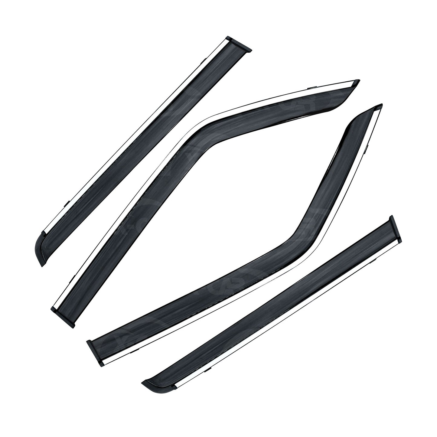 Weathershields for GWM Tank 300 Tank300 2023-Onwards Silver Edged Style Weather Shields Wind Deflectors Window Car Sun Visor