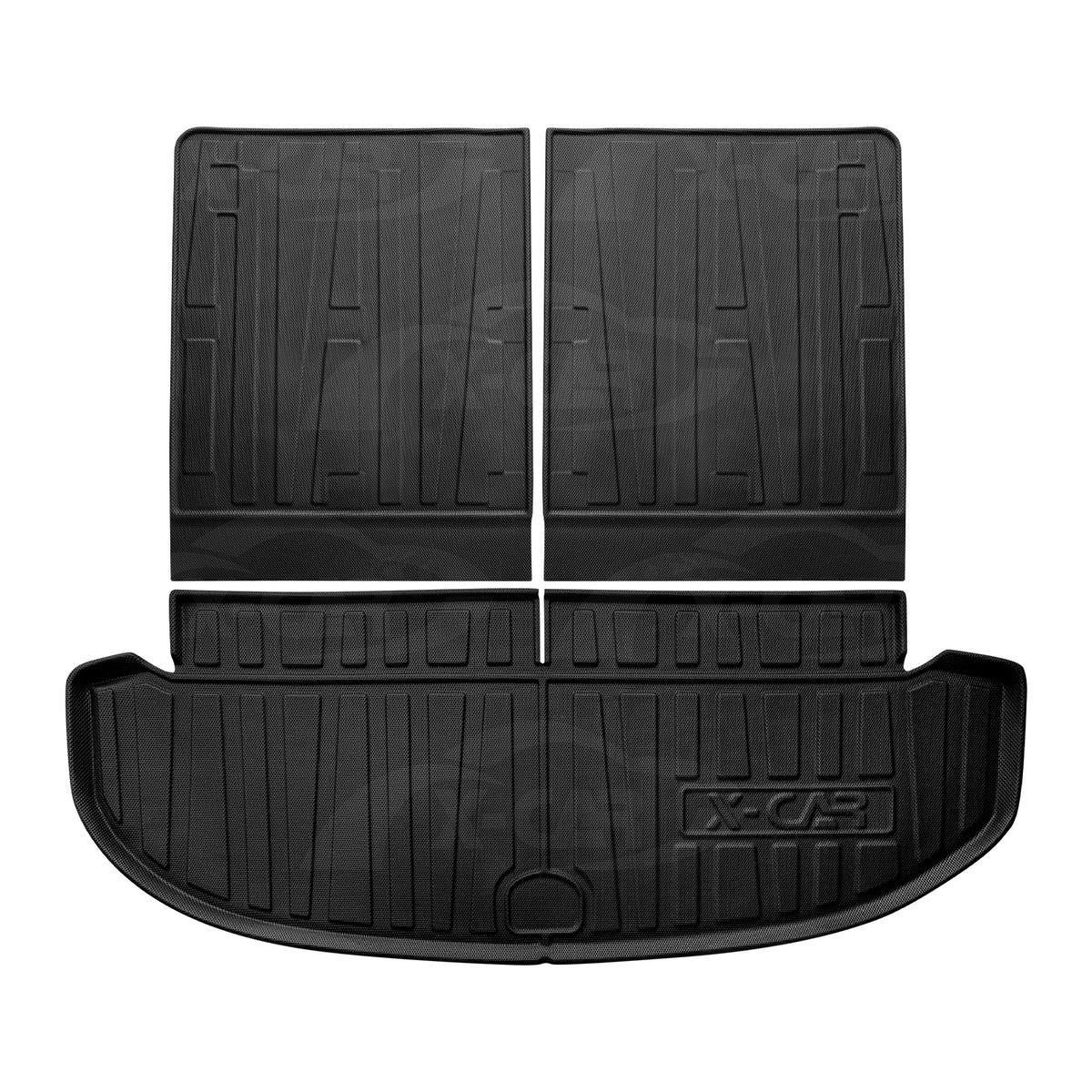 Boot Liners for Genesis GV80 7 Seater 2021-Onwards All Weather Heavy Duty Cargo Trunk Mat Luggage Tray Car Accessories 3 Pcs Set