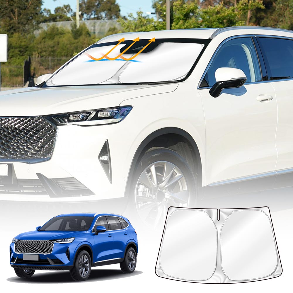 WindScreen Sun Shade for GWM Haval H6/H6 GT 2021-2025 Blocks UV Rays Foldable Custom Wind Screen Sun Visor Protector