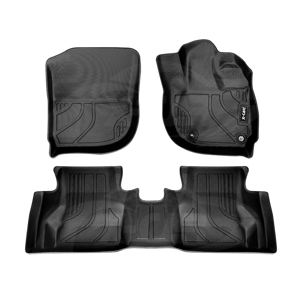 3D Floor Mats for Honda City Auto 2014-2020 Heavy Duty All Weather Car Mats Carpet Liner Set