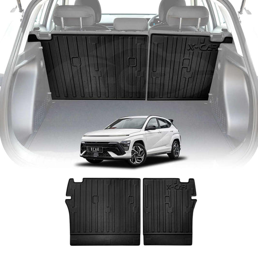 Back Seat Protector for Hyundai Kona 2023-2025 All Weather Heavy Duty Car Seat Kick Mats Cover