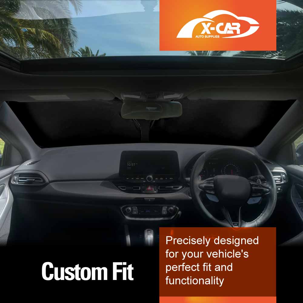WindScreen Sun Shade for Hyundai i30 Hatchback 2018-2025 Blocks UV Rays Foldable Custom Wind Screen Sun Visor Protector