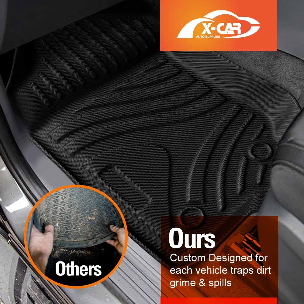 3D Floor Mats for ISUZU D-MAX DMAX Dual Cab 2012-2020 Heavy Duty All Weather Car Mats Carpet Liner Set Car Accessories