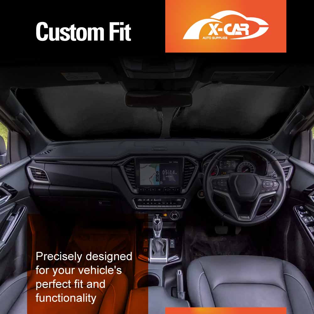 WindScreen Sun Shade for ISUZU D-MAX DMAX Dual Cab 2020-Onwards Blocks UV Rays Foldable Custom Sun Visor Sunshade Protector