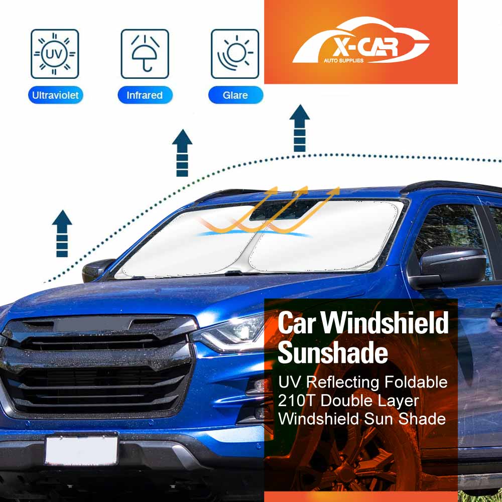 WindScreen Sun Shade for ISUZU D-MAX DMAX Dual Cab 2020-Onwards Blocks UV Rays Foldable Custom Sun Visor Sunshade Protector