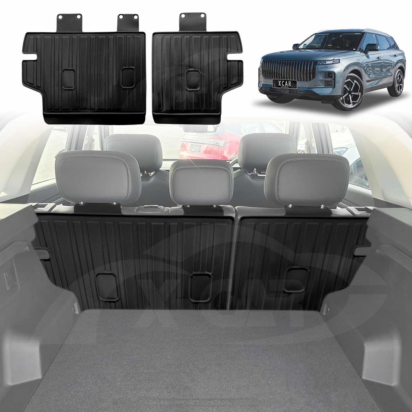Back Seat Protector for Jaecoo J7 Series 2024-Onwards All Weather Heavy Duty Car Kick Cargo Mats Cover Accessories