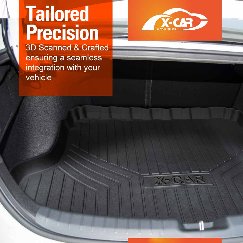 3D Floor Mats Boot Liner Set for Kia Cerato Sedan 2018-2024 All Weather Heavy Duty Cargo Car Trunk Luggage Tray