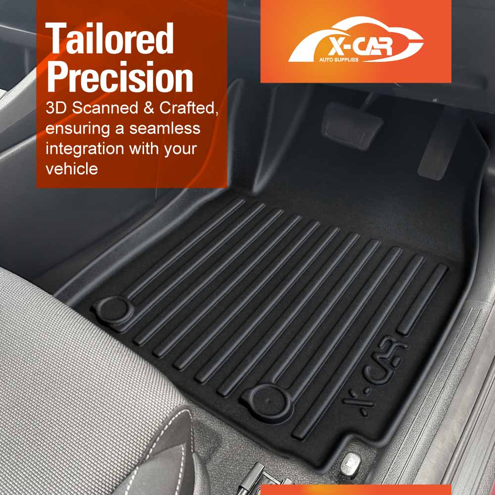 3D Floor Mats Boot Liner Set for Kia Cerato Sedan 2018-2024 All Weather Heavy Duty Cargo Car Trunk Luggage Tray