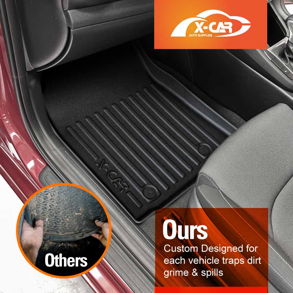 3D Floor Mats Boot Liner Set for Kia Cerato Sedan 2018-2024 All Weather Heavy Duty Cargo Car Trunk Luggage Tray