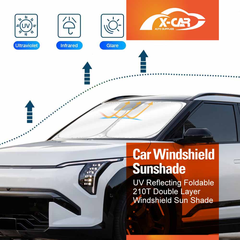 WindScreen Sun Shade for Kia EV3 2025-Onwards Blocks UV Rays Foldable Custom Wind Screen Sun Visor Protector