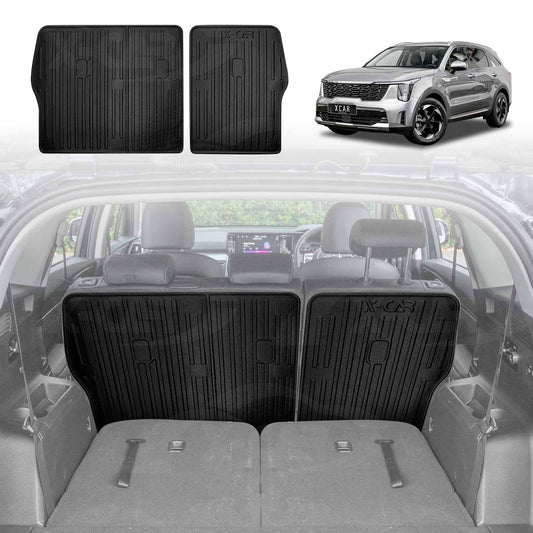 Back Seat Protector for Kia Sorento 2020-Onwards All Weather Heavy Duty Car Kick Cargo Mats Cover Accessories