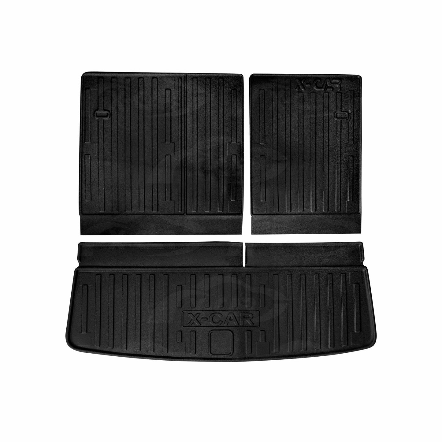 Boot Liners for LDV D90 2017-2024 Heavy Duty All Weather Cargo Trunk Mat Luggage Tray 3 Pcs Version